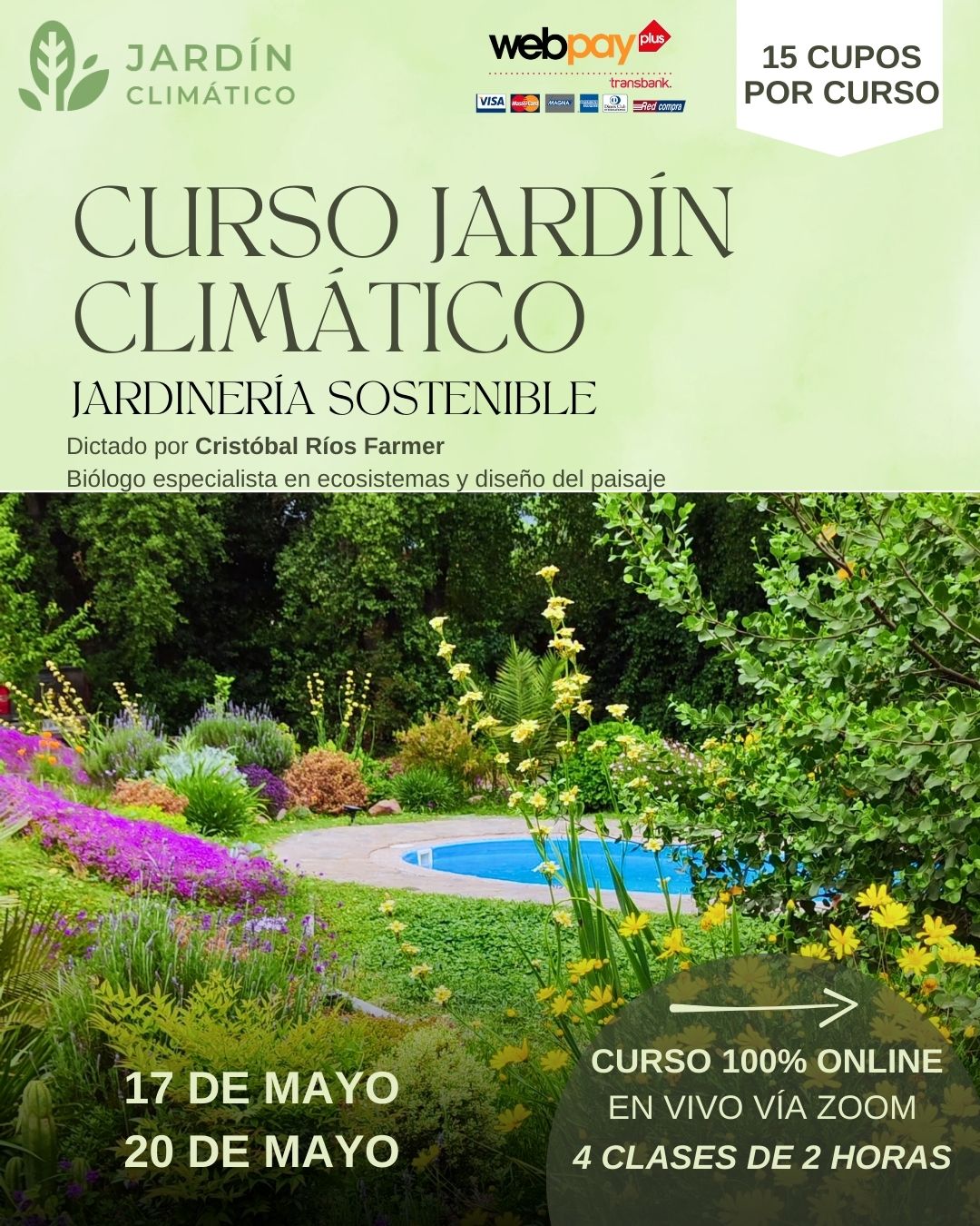 Curso de Jardinería Sostenible Online Jardín Climático Mayo 2025