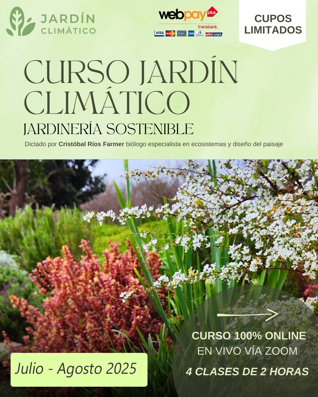 Curso de Jardinería Sostenible Online Jardín Climático Julio - Agosto 2025