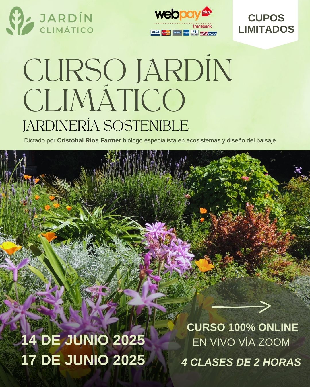 Curso de Jardinería Sostenible Online Jardín Climático Junio 2025